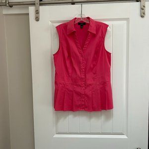 Alfani pink sleeveless peplum blouse